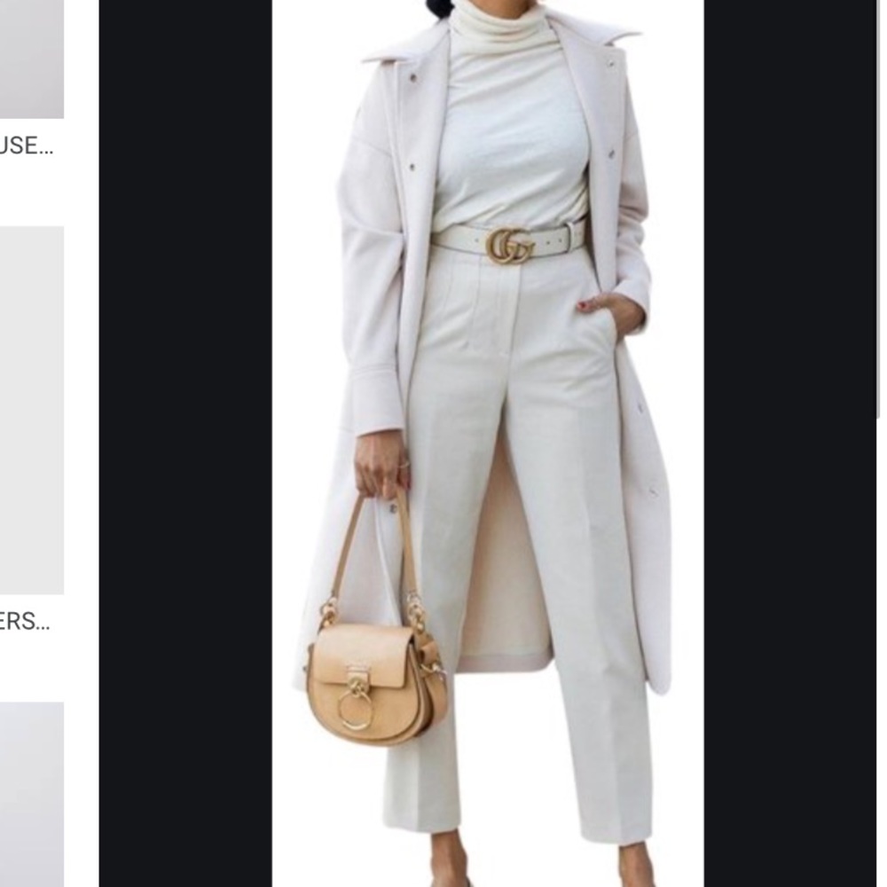 Zara beige darted high rise trousers